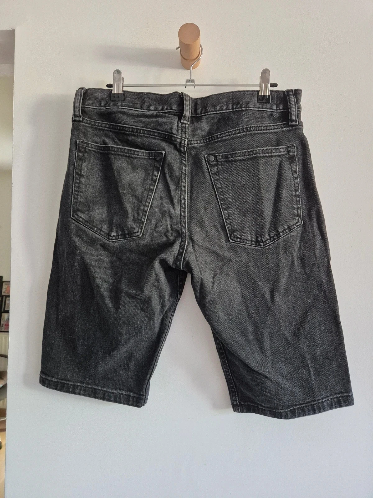 Short S en jean slim fit noir H&M – photo 2